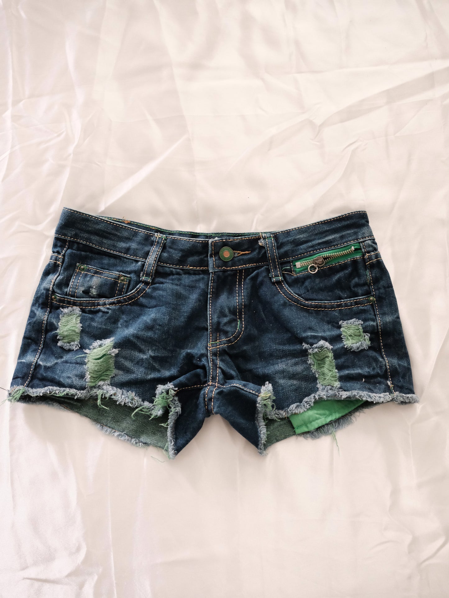 green apple slushie bunny shorts