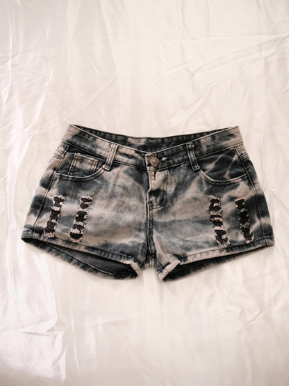 charcoal cherry bunny shorts
