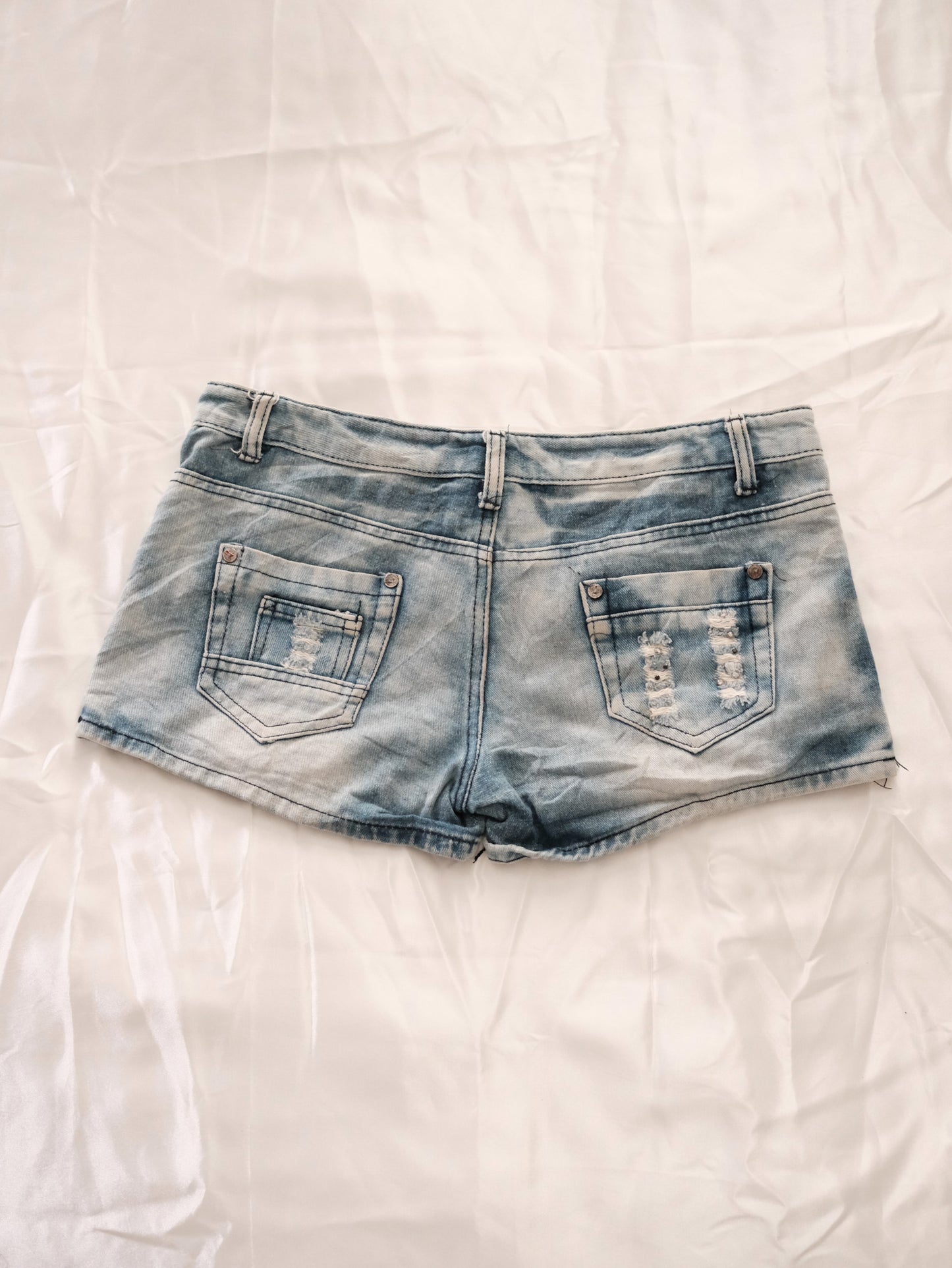 frosted denim bunny skort