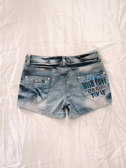 blueberry swirl bunny shorts