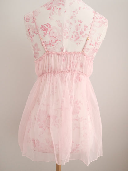pink peony babydoll