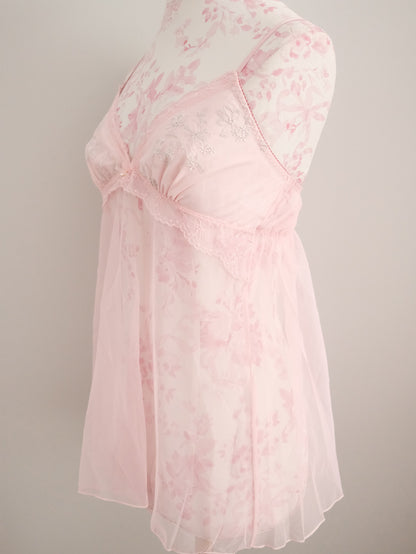 pink peony babydoll