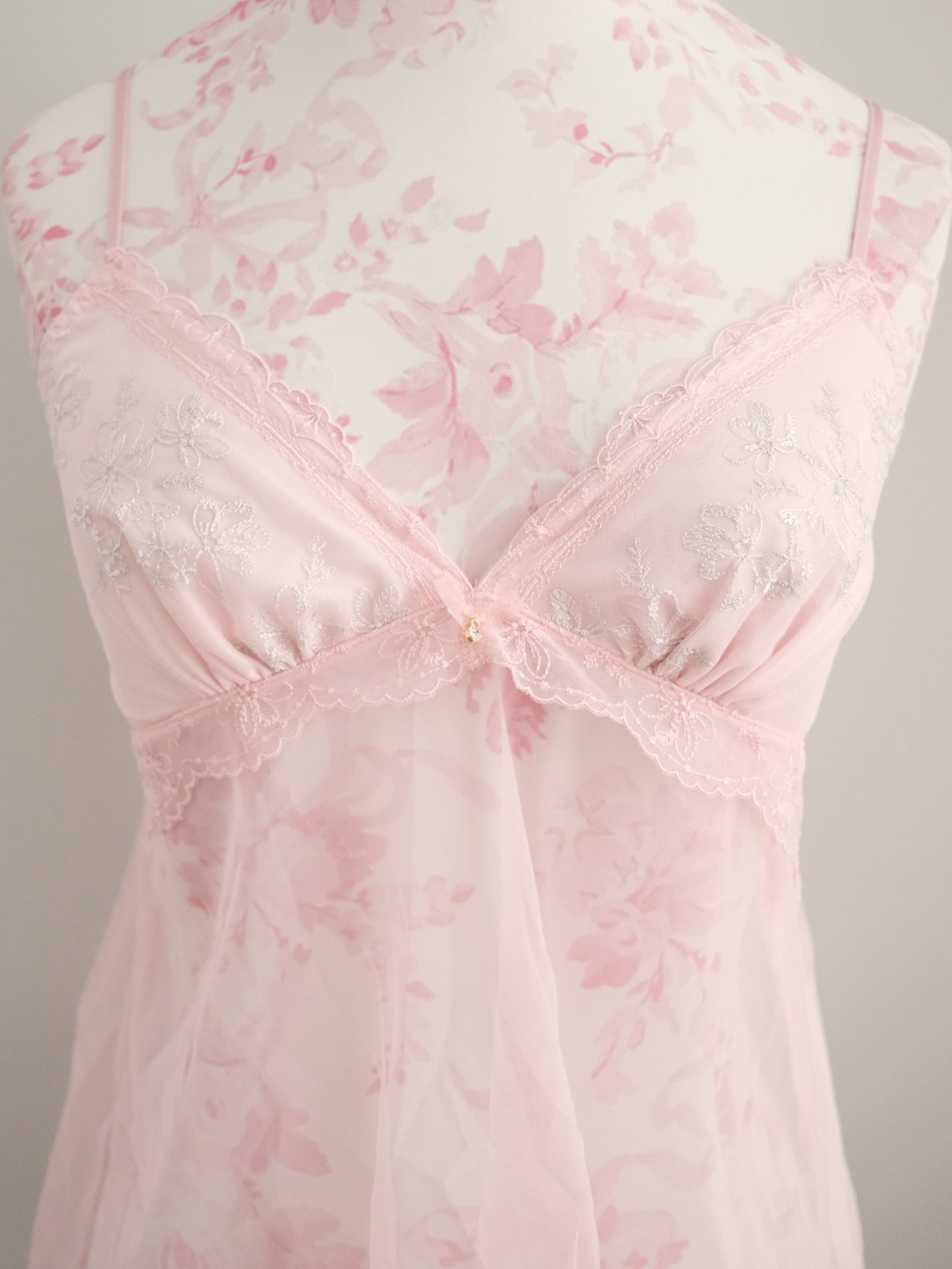 pink peony babydoll