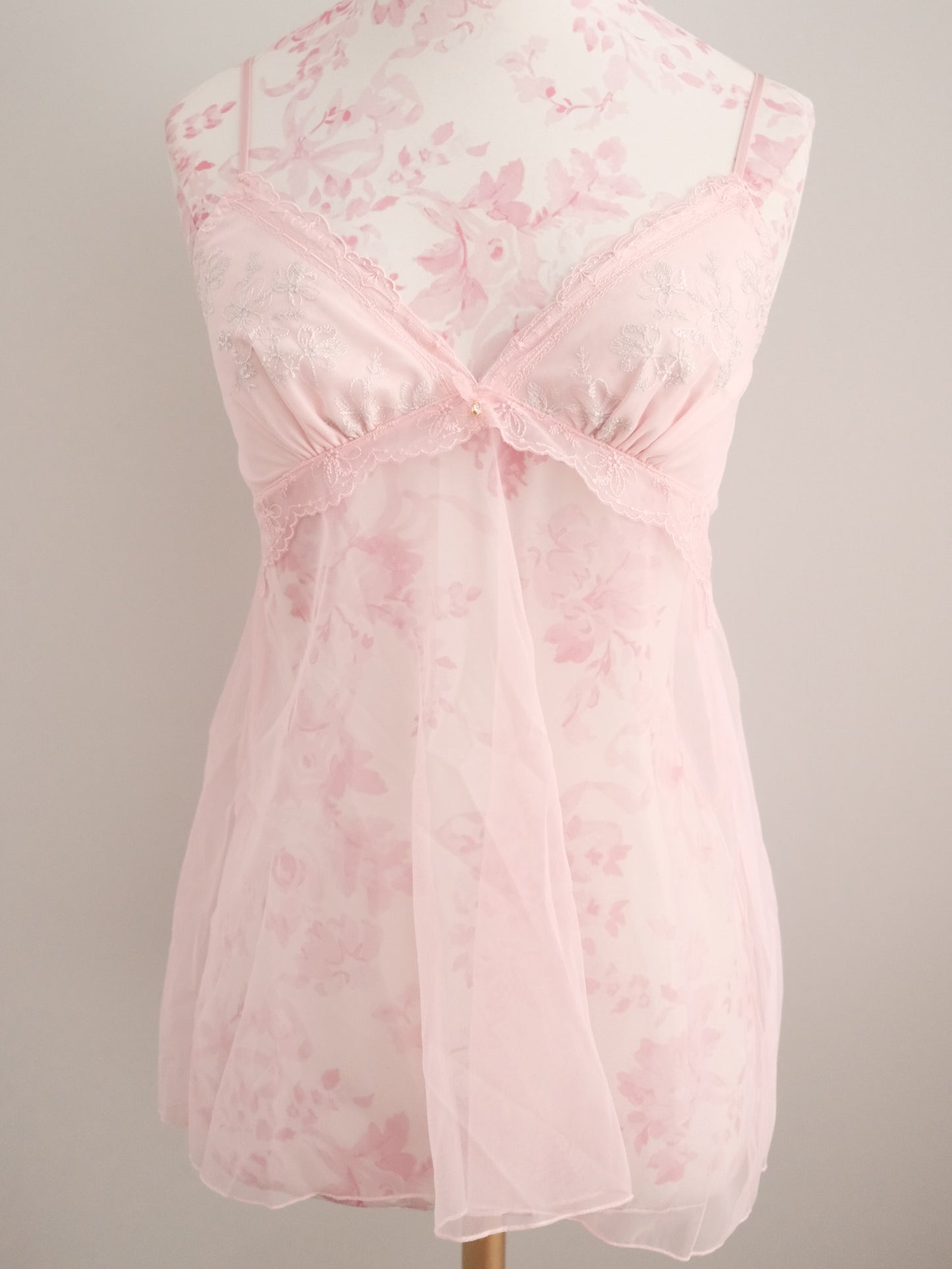 pink peony babydoll