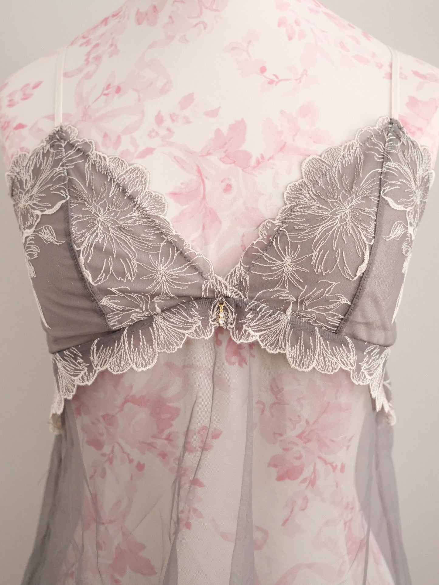 silver blossom babydoll