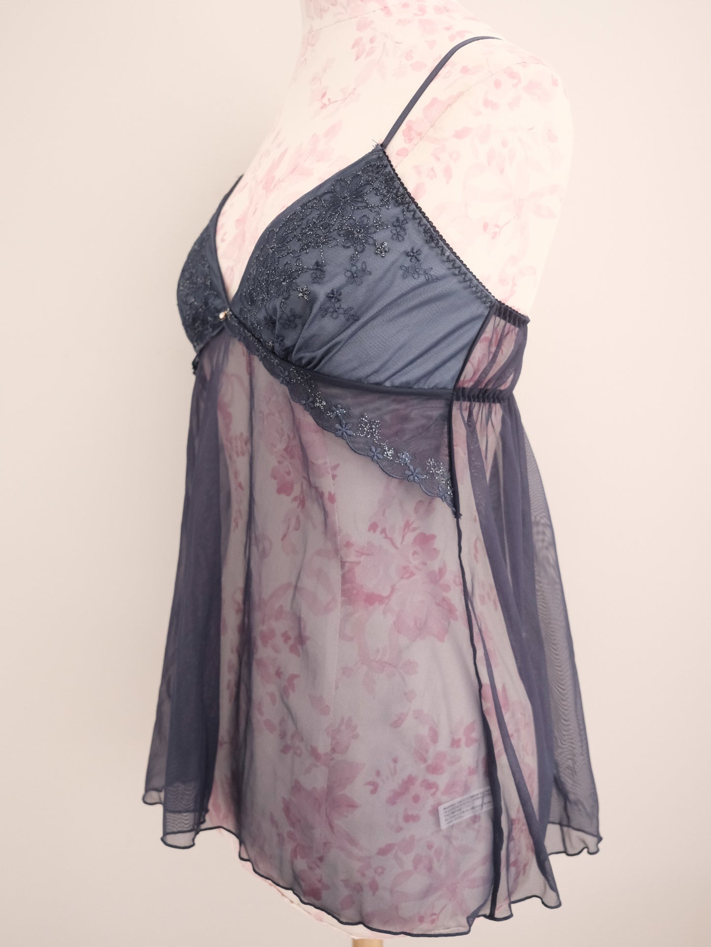 navy lullaby babydoll