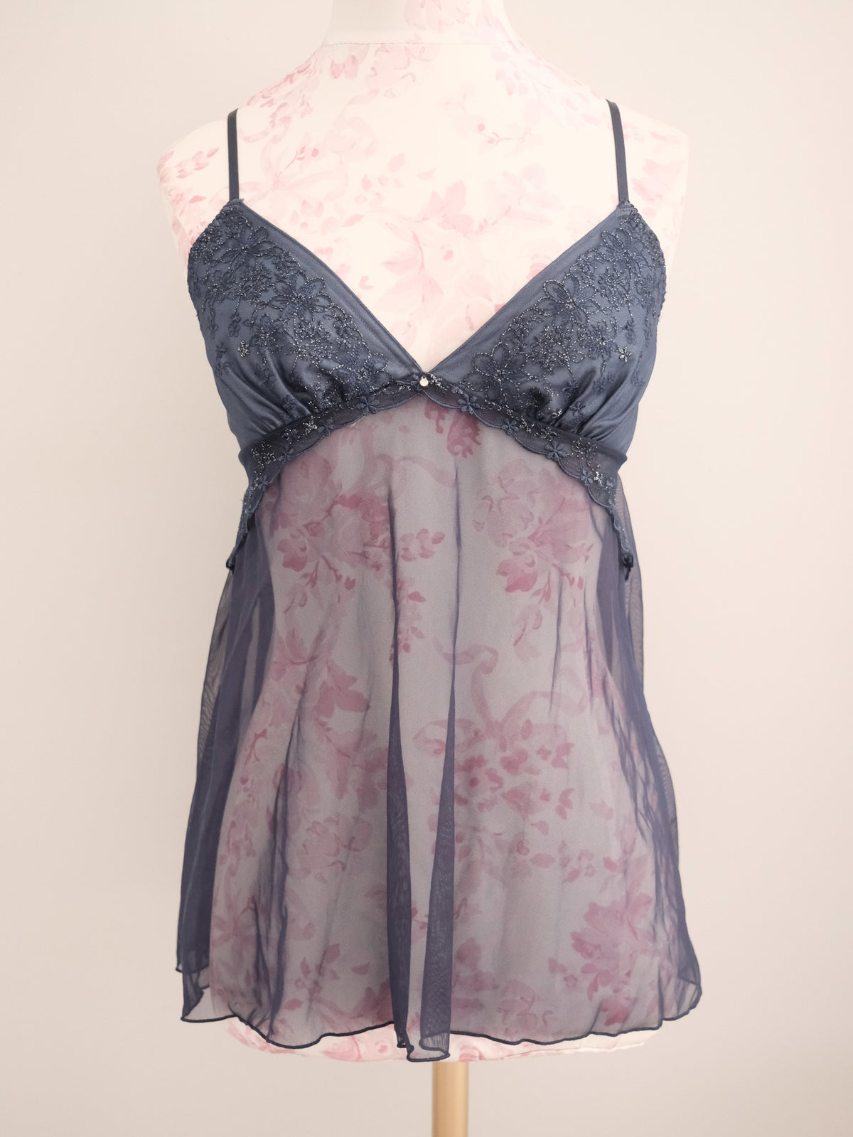 navy lullaby babydoll