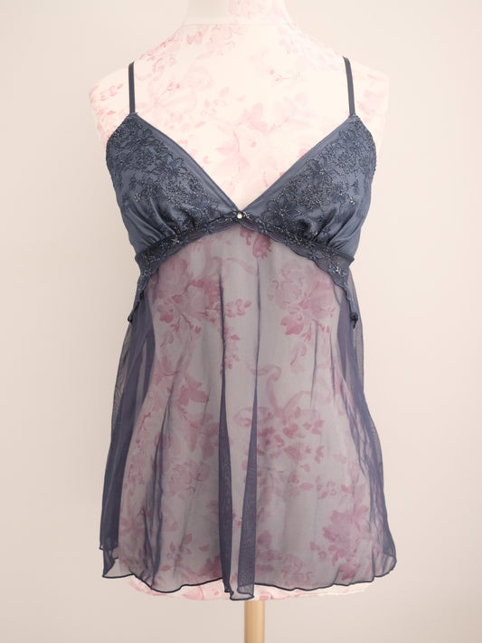 navy lullaby babydoll