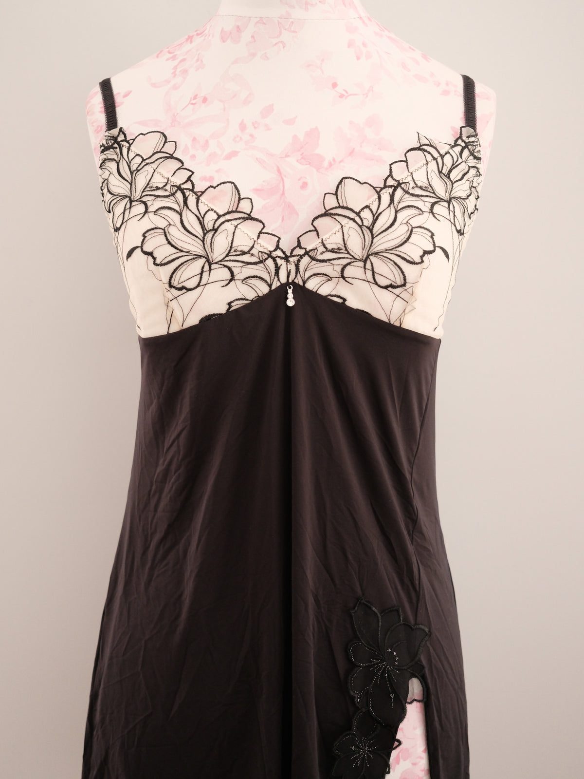 black camellia chemise