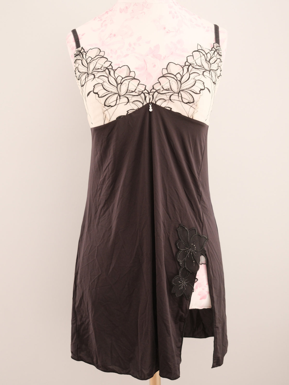 black camellia chemise
