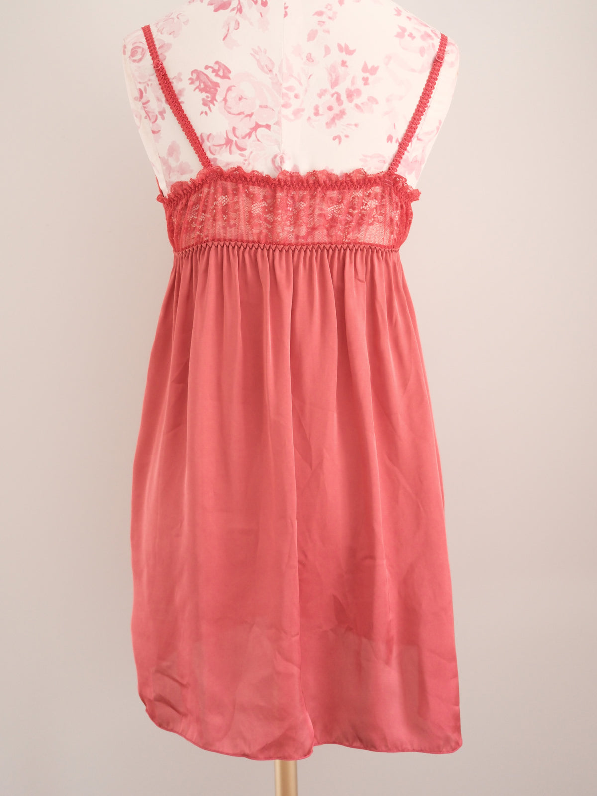 coral encore slip dress