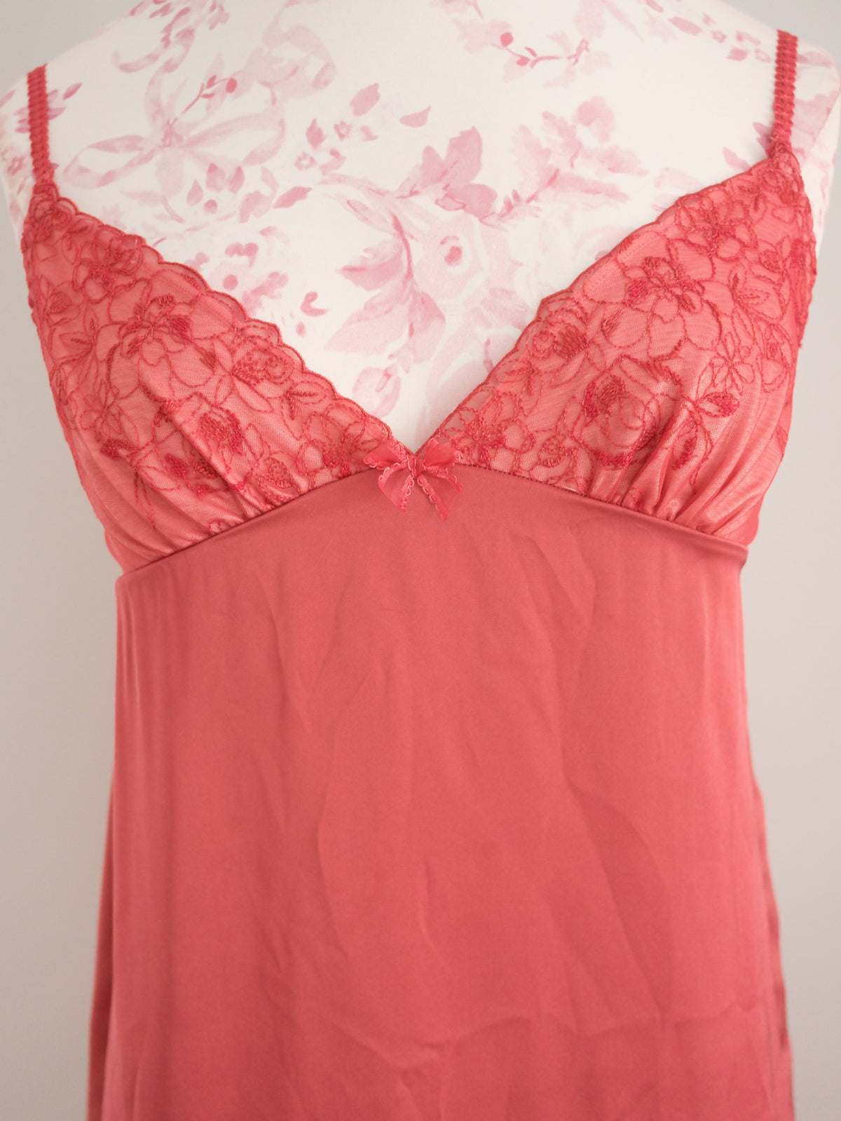 coral encore slip dress