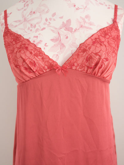 coral encore slip dress