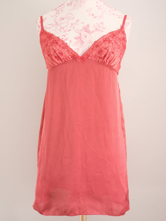 coral encore slip dress