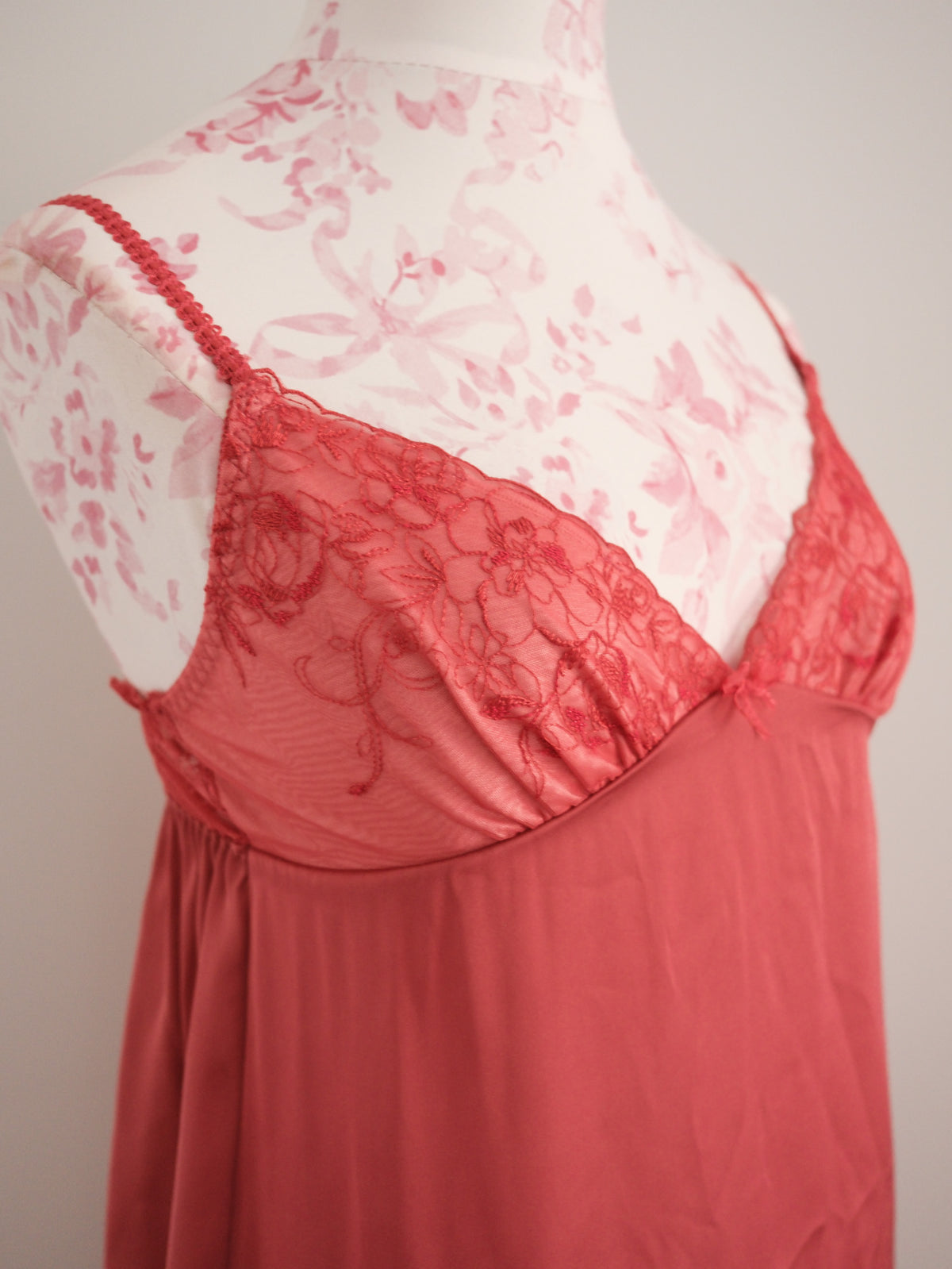 coral encore slip dress
