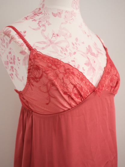 coral encore slip dress
