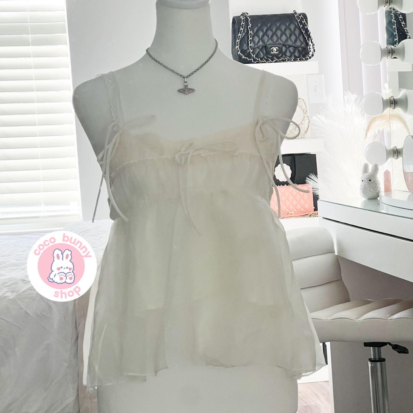 ruched ribbon lace babydoll camisole