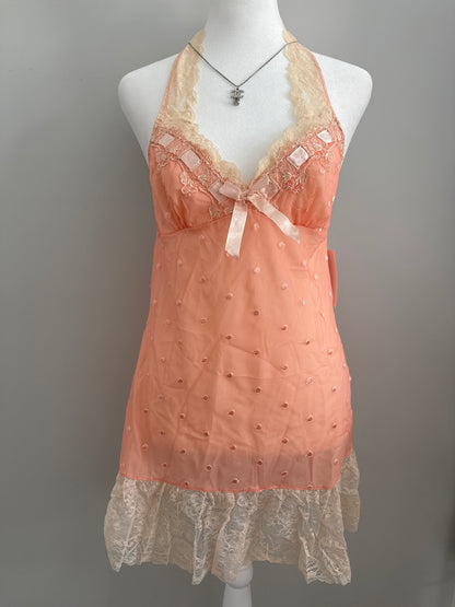 apricot citrus martini slip dress
