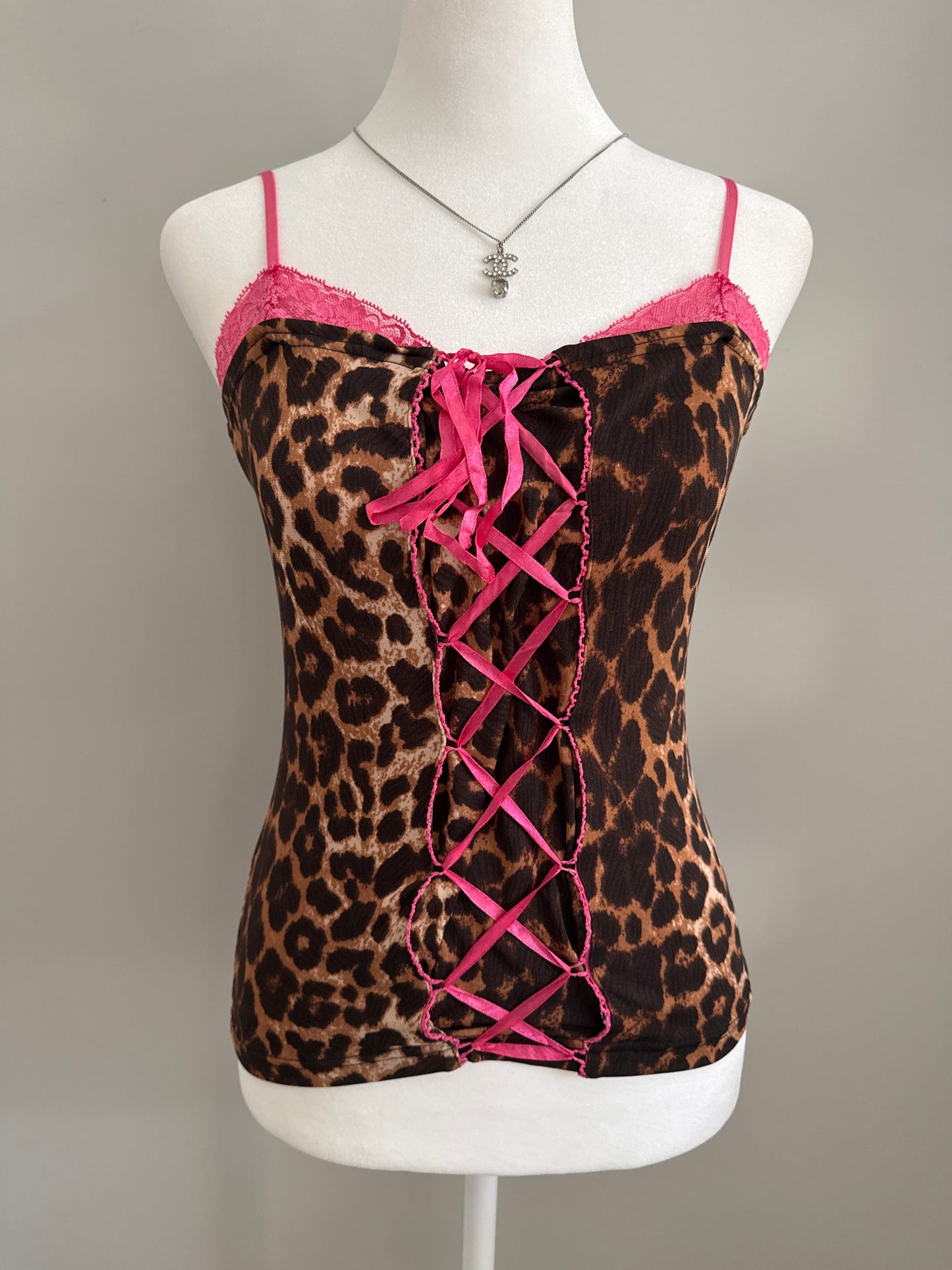 strawberry leopard martini camisole