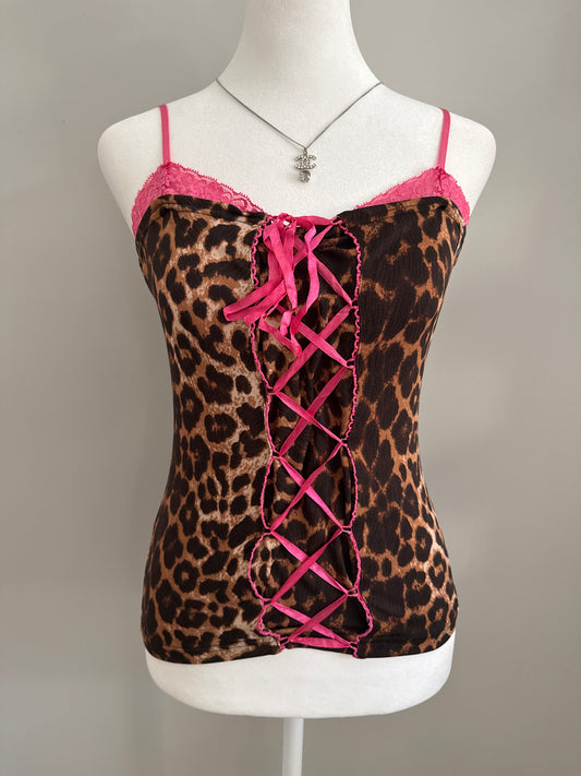 strawberry leopard martini camisole