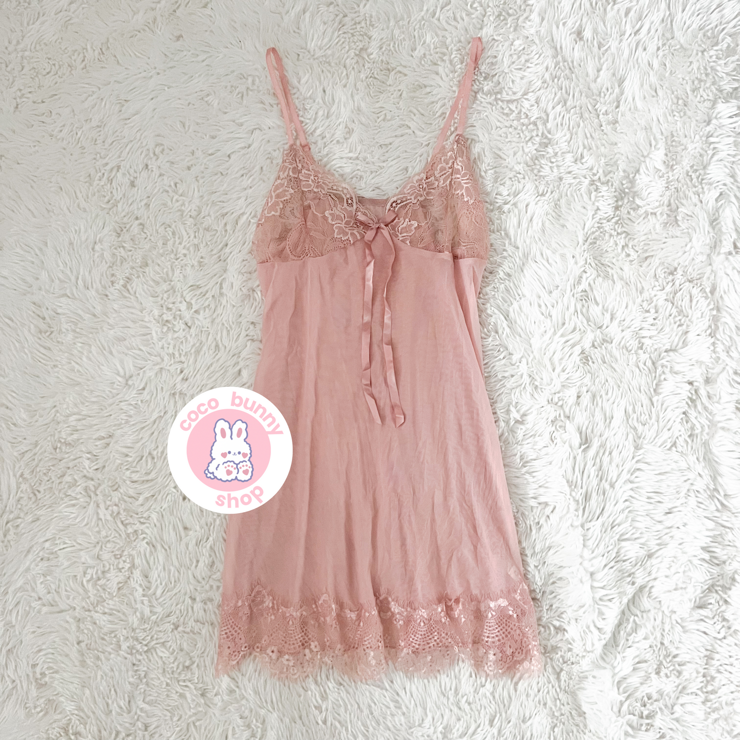 graceful embroidered ribbon bow slip dress