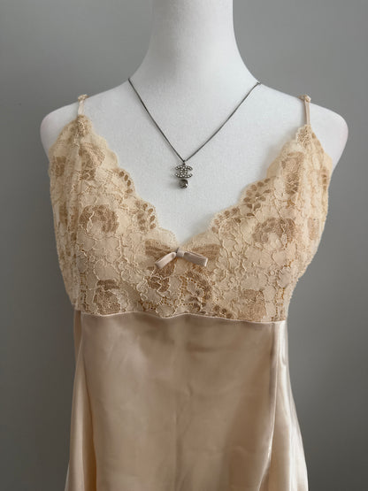 toasted almond martini slip dress