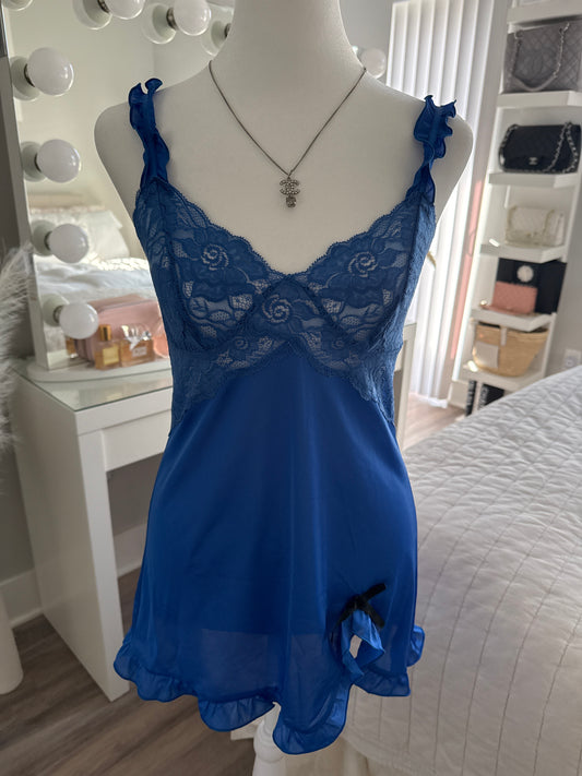 blue violet margarita slip dress