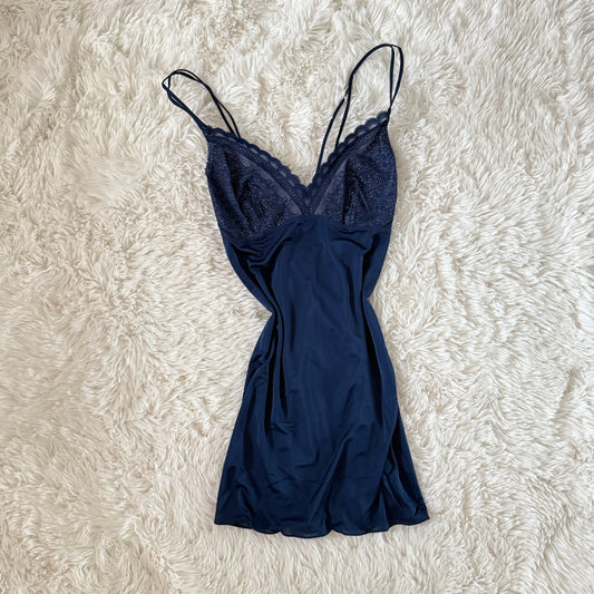 navy scallop embroidery camisole