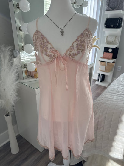 pink cloud guava cocktail slip dress