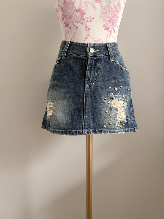 blue denim margarita cocktail skirt