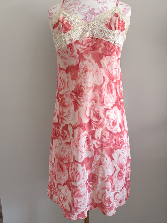 cocoa cherry drift spritz slip dress