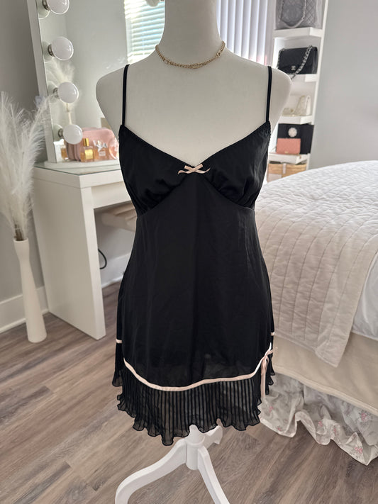 black licorice martini slip dress