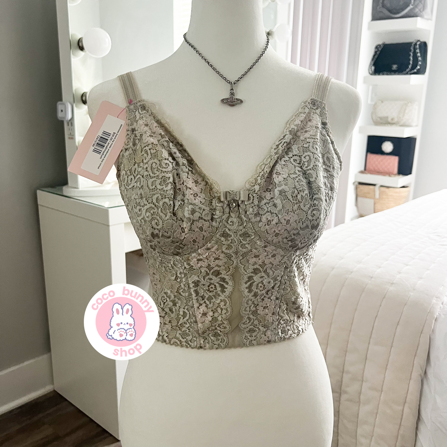 japanese brand my mode underwire lace corset