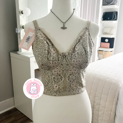 japanese brand my mode underwire lace corset