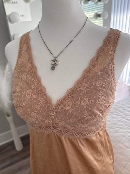 nutmeg spice martini slip dress