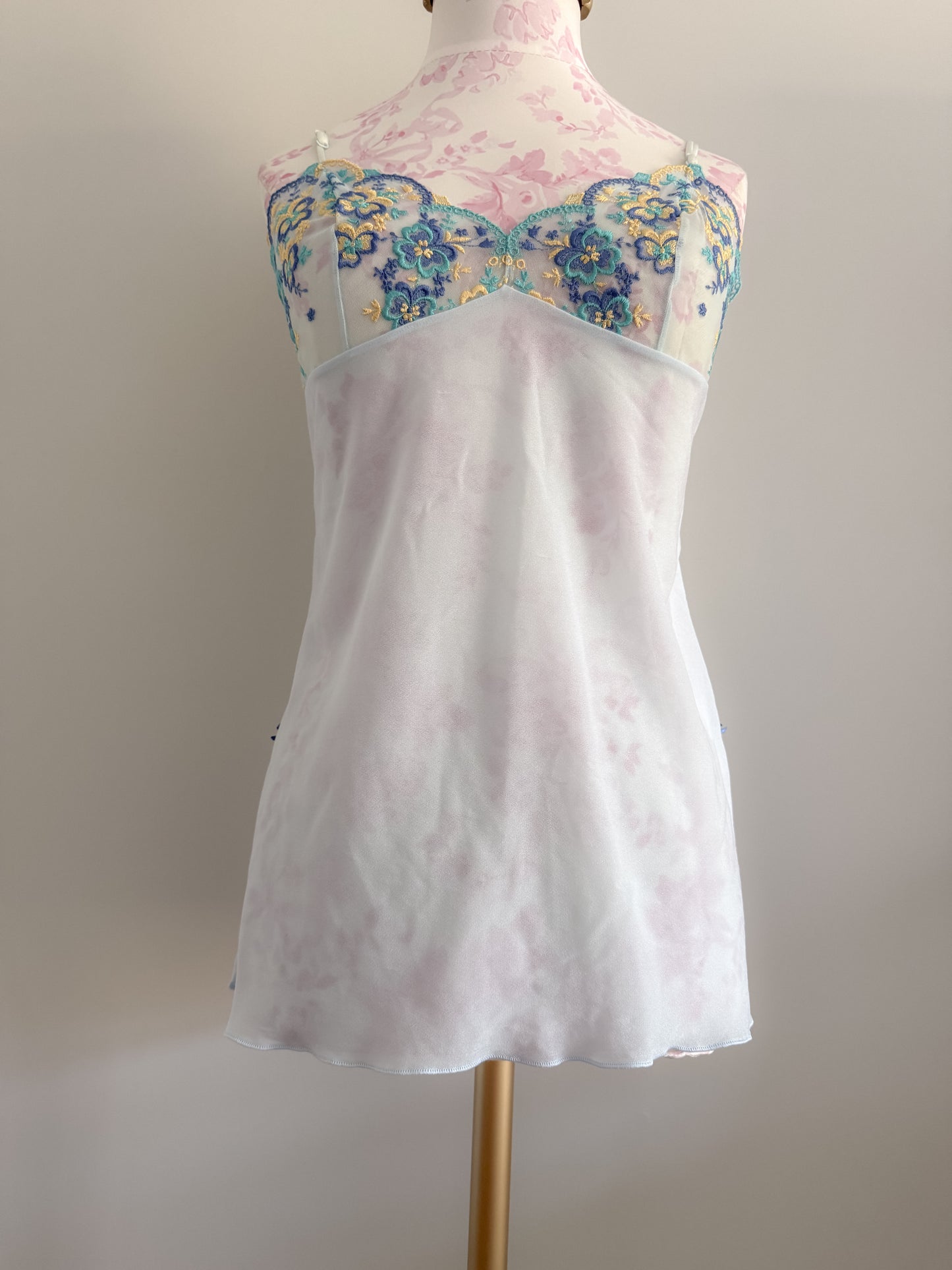 blue hydrangea floral mojito camisole