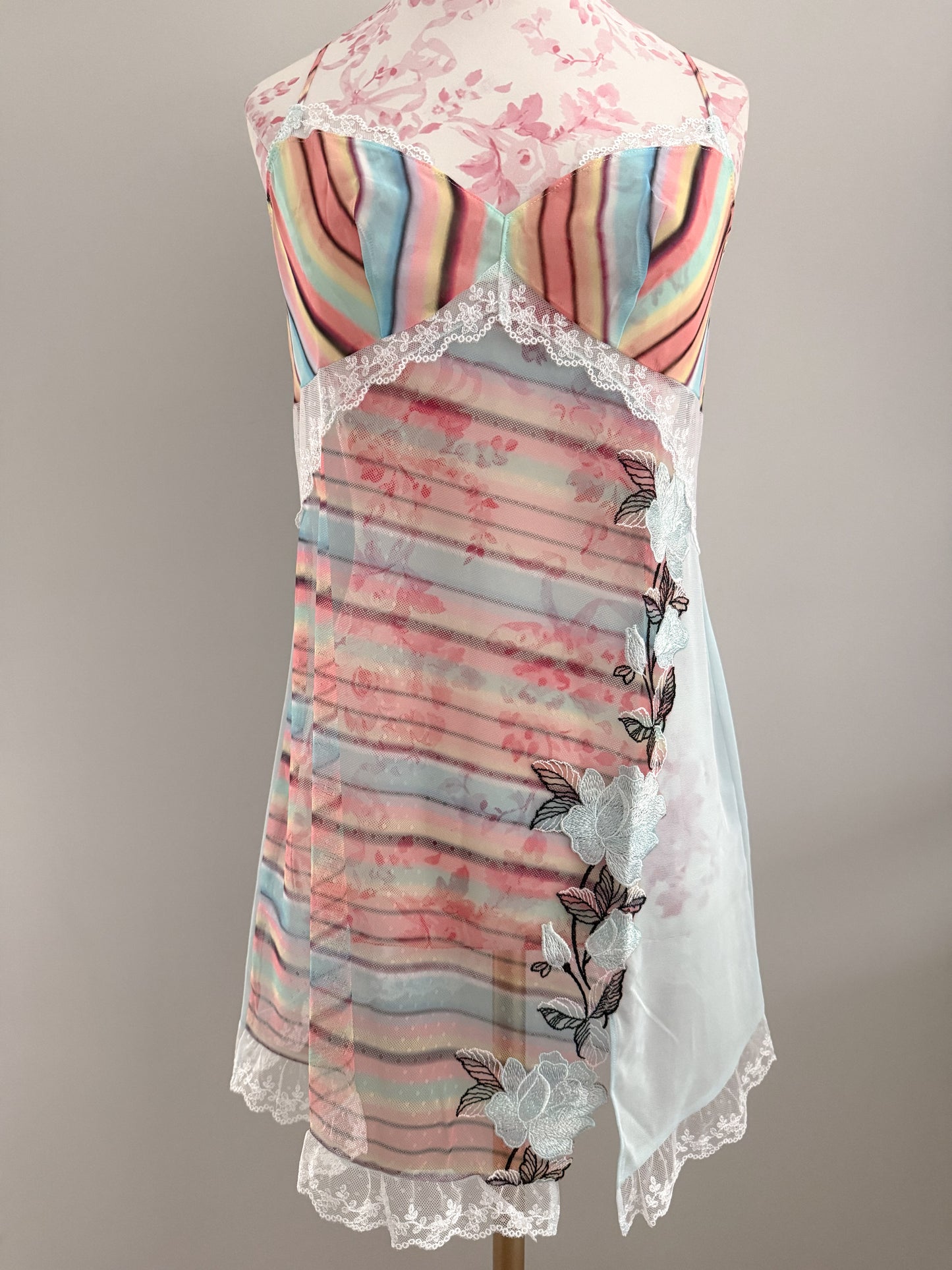 frost stripe berry bellini babydoll