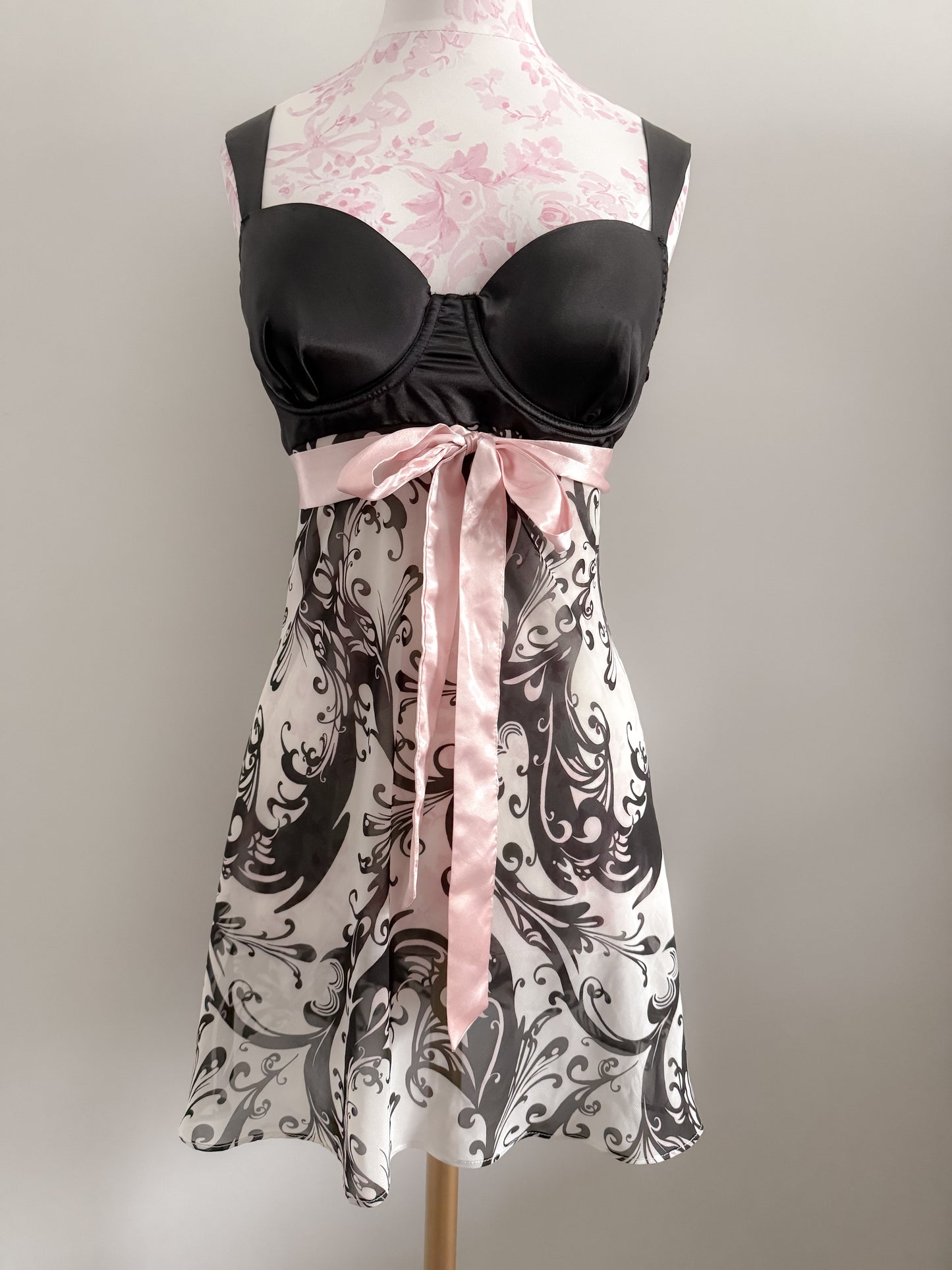 cherry plum swirl martini slip dress