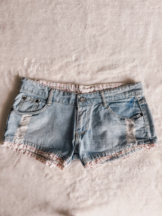 faded polaroid bunny shorts