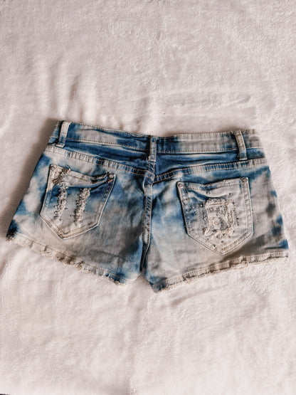 stitched sinner bunny shorts