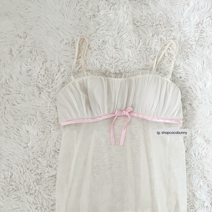 fantasies pink ribbon slip dress
