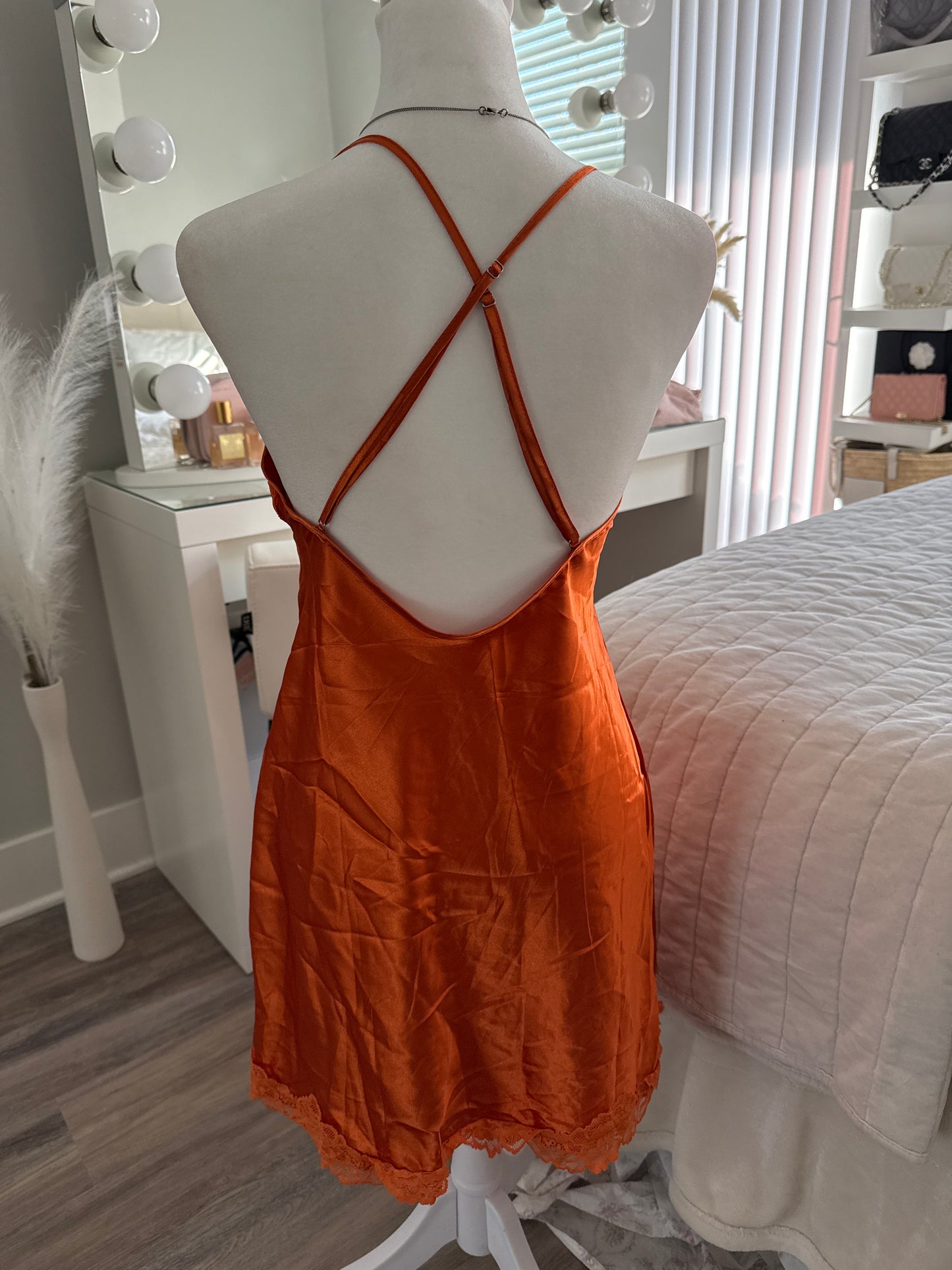 tangerine mojito cocktail slip dress