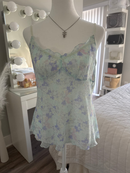 blue butterfly pea cocktail camisole