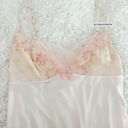 posh pink floral slip dress