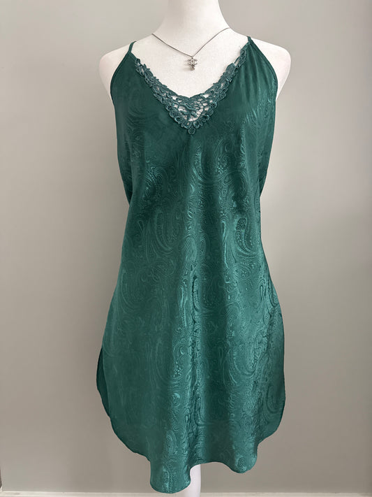 emerald old fashioned cocktail slip dress