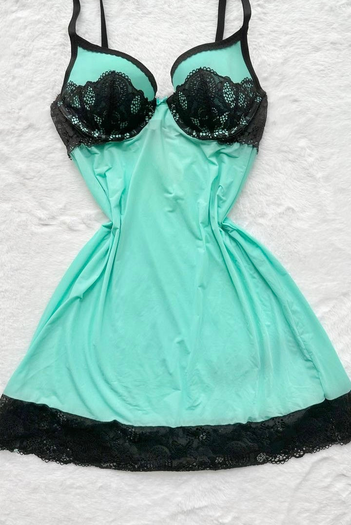 victoria's secret blueberry aqua daiquiri slip dress