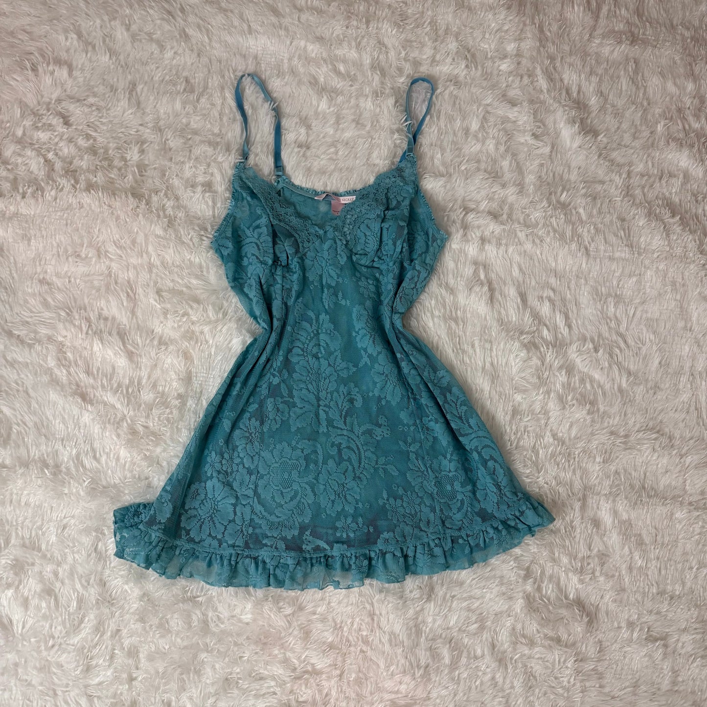 blue curaco breeze spritz slip dress