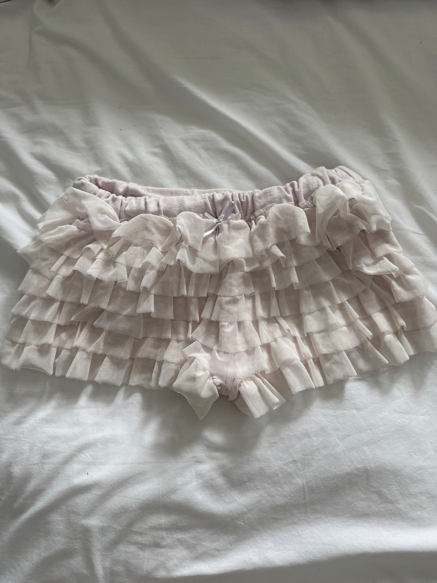 lilac moon twist martini ruffle shorts