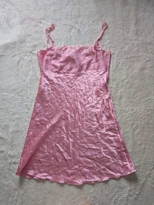 rose petal splash martini slip dress