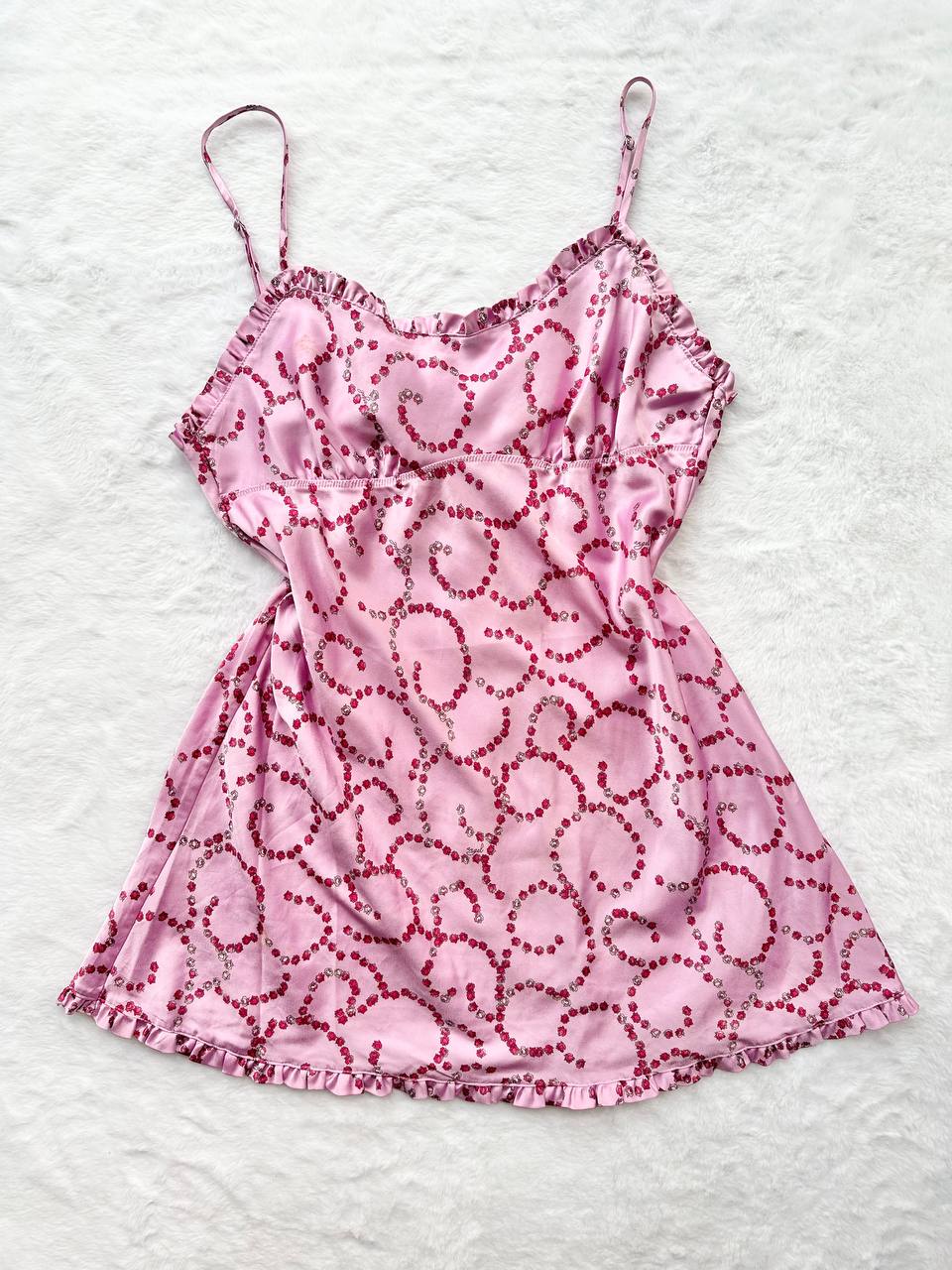 rose bloom martini slip dress